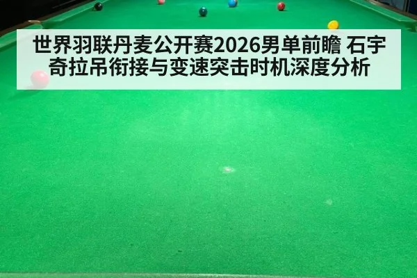 世界羽联丹麦公开赛2026男单前瞻 石宇奇拉吊衔接与变速突击时机深度分析